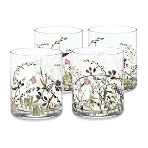 Wildflower Old Fashioned Glasses (4)