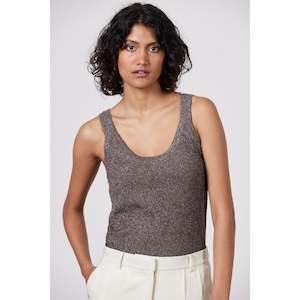 Virginia Waffle Weave Lurex Tank