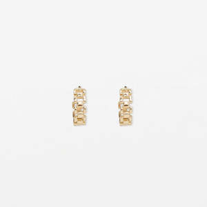 Stella Gemma: Gold Chain Hoop Earrings