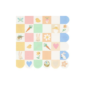 Easter Icon Checkerboard Napkin