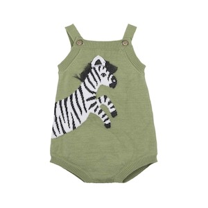 Zebra Knit Romper