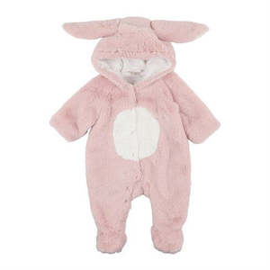 Faux Fur Onesie Soft Pink