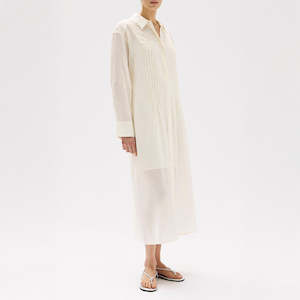 Harper Linen Silk Maxi Shirt Dress