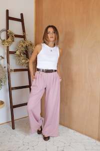 Boat Pant - Rose Chambray