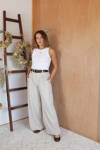 Boat Pant - Fawn Chambray