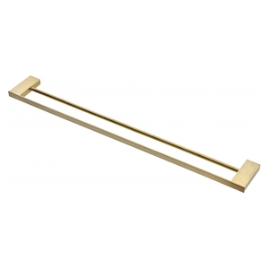 Teka Double Towel Rail Brushed Brass