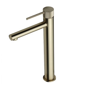 Products: 209X Series Knurled Tall Basin Mixer Brushed Brass