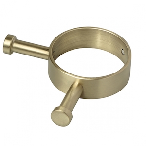 Heiko Pole Robe Hook - Brushed Brass