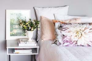 Dahlia Dream // 100% Luxury Linen Pillowcases (Single)