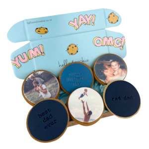 Cookies: Father's Day Photo & Text Cookie Gift Box