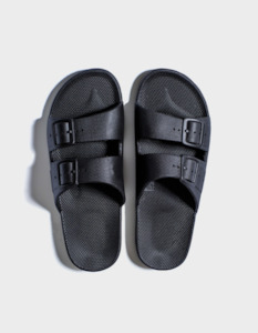 footwear: Freedom Moses Black Slide