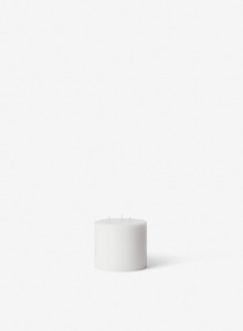 Candles/Candle Stick: 3 Wick Pillar Candle White