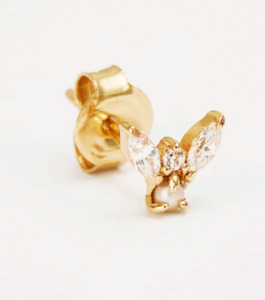 Gold Angel Stud Earring