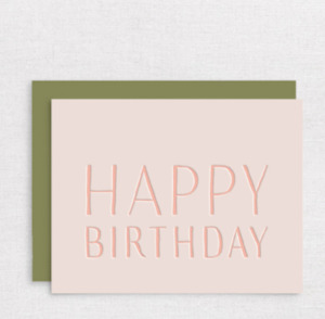 Happy Birthday Blush Card