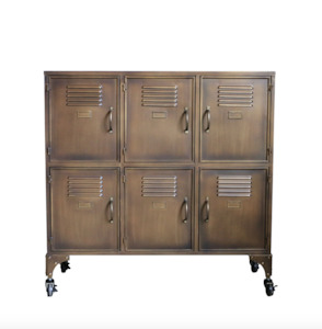 Industrial Locker - Antique Brass Finish