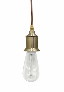 Industrial Brass Single Light Fitting