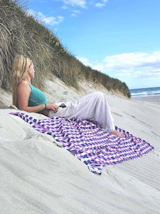 Clothing accessory: Purple Grid Sarong