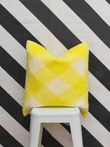 Clothing accessory: Cushion - Yellow Check