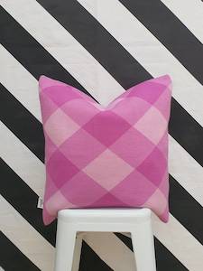 Cushion - Violet Check