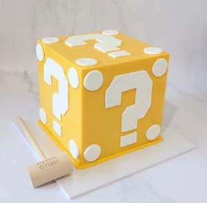 Mario Cube Smash Cake