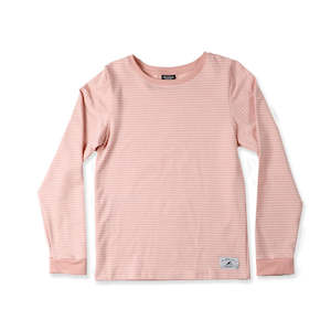 GIRLS LS CLASSICS TEE - Pink Stripe