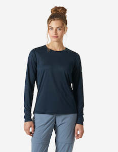 Women: W HH TECH CREW LS 2.0, Navy