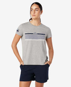 Women: W FLEET T-SHIRT, Grey Melange