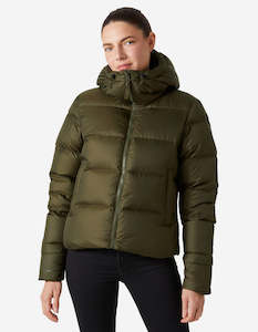 Womens Puffy Jackets: W ESSENCE DOWN JACKET, Utility Green