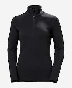 Womens Baselayers: W LIFA MERINO MIDWEIGHT 1/2 ZIP, Black