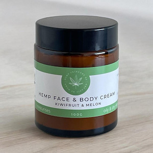 Hemp Face & Body Cream - Vanilla, Kiwifruit & Melon 100g Hemp Skincare NZ