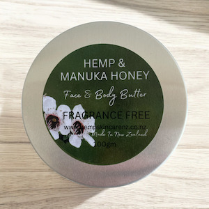 Hemp, Coconut & Manuka Honey Unscented Face & Body Butter 100g Hemp Skincare NZ