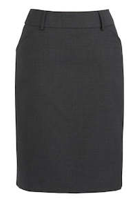 Womens Comfort Wool Stretch Multi-Pleat Skirt