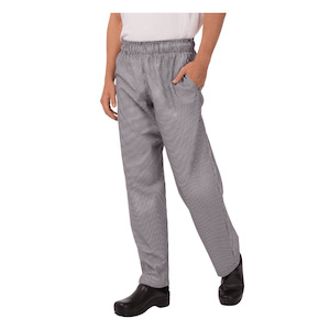 Black Check Baggy Chef Pants