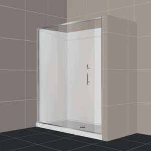 Alcove Shower 1800×900 Framed Sliding Door