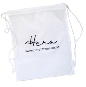 Hera Accessories: Drawstring Swim Bag - White