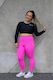 Short Girl Premium Monarch Leggings - Vibrant Pink