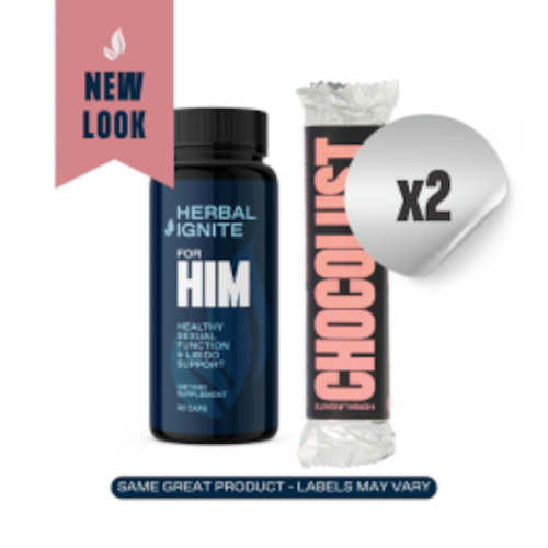 Chocolust Bar & Him Bundle Herbal Ignite