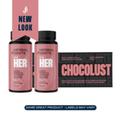 Chocolust Share Box & For Her Bundle Herbal Ignite