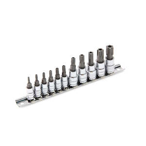 POWERBUILT 1/4″ Dr 3/8″ Dr 11pc Tamper Proof Star / Torx Bit Socket Set