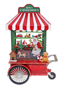 Santa's Workshop Light Up Cart Decoration