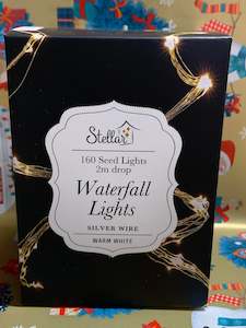 Stellar Haus Waterfall Seed Lights Silver Warm White