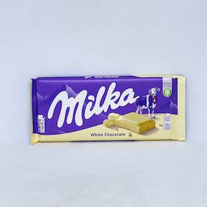 General store operation - mainly grocery: MILKA White Chocolate 100g