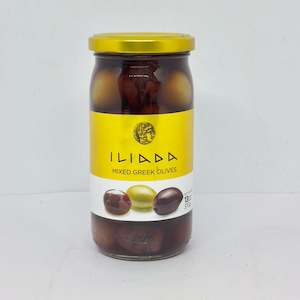 General store operation - mainly grocery: ILIADA Mixed Greek Olives 370g