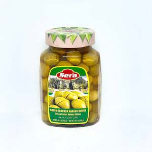 General store operation - mainly grocery: SERA Green Scratched Olives 700g