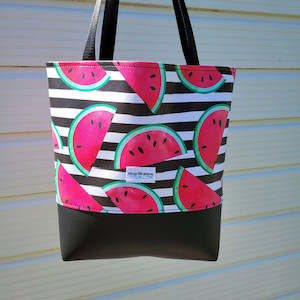 Watermelon Stripe Simple Tote hewetson-ridge