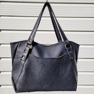 Embossed Black Handbag hewetson-ridge