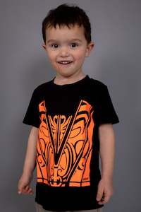 Maori Kid's T-Shirts Orange [Hi-Vis]