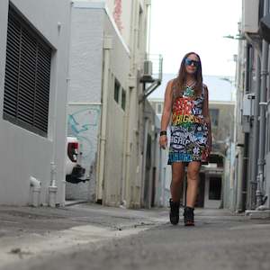 LADIES STICKER BOMB BASKETBALL DRESS