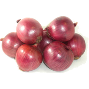 Unpeeled Red Onions