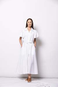 Dressed Athens Shirt Dress | White